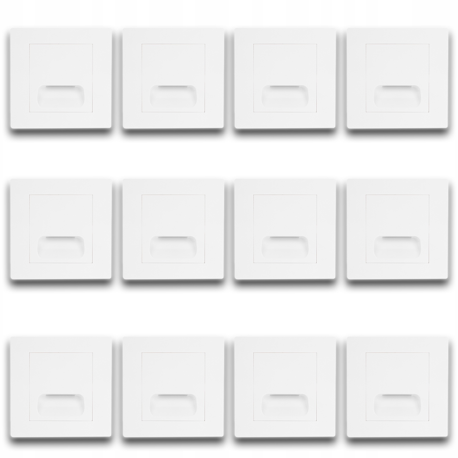 12x Led Lampa Na Schody Osvětlení Schodů Bílá Schodišťová 230V