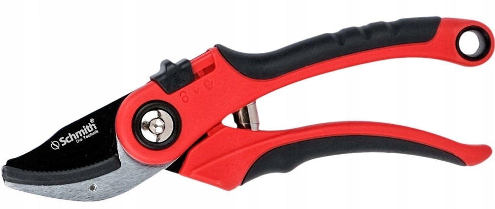 SEKATOR OGRODOWY KOWADEŁKOWY NASTAWNY 205mm DO GAŁĘZI KRZEWÓW SCHMITH