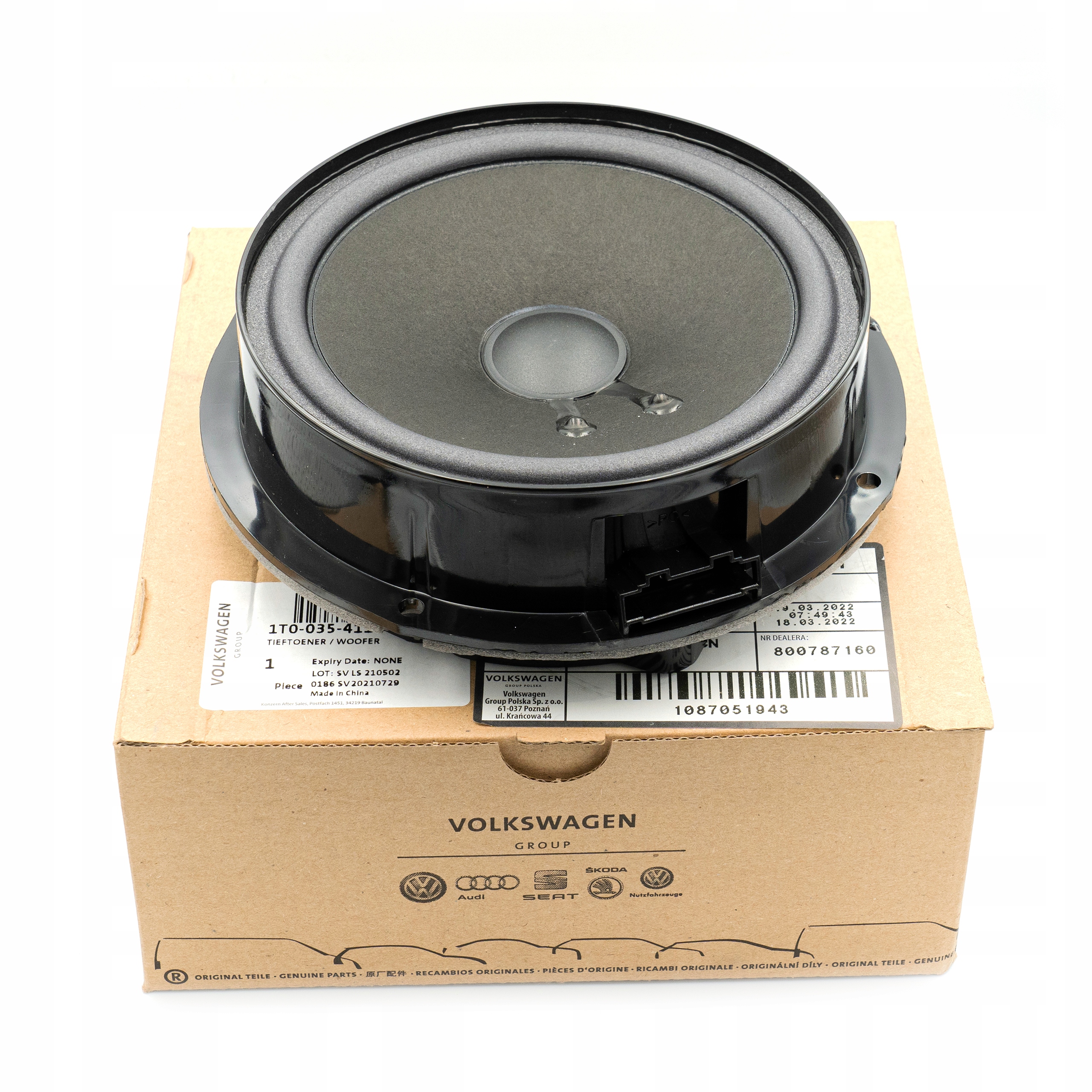 OE VAG GŁOŚNIK NISKOTONOWY DO SKODA FABIA I II ORYGINAŁ