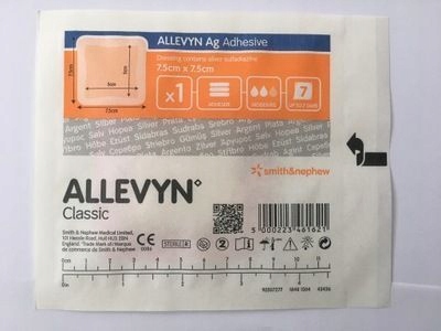 

Opatrunek piankowy Allevyn Ag adhesive 7,5cmx7,5cm