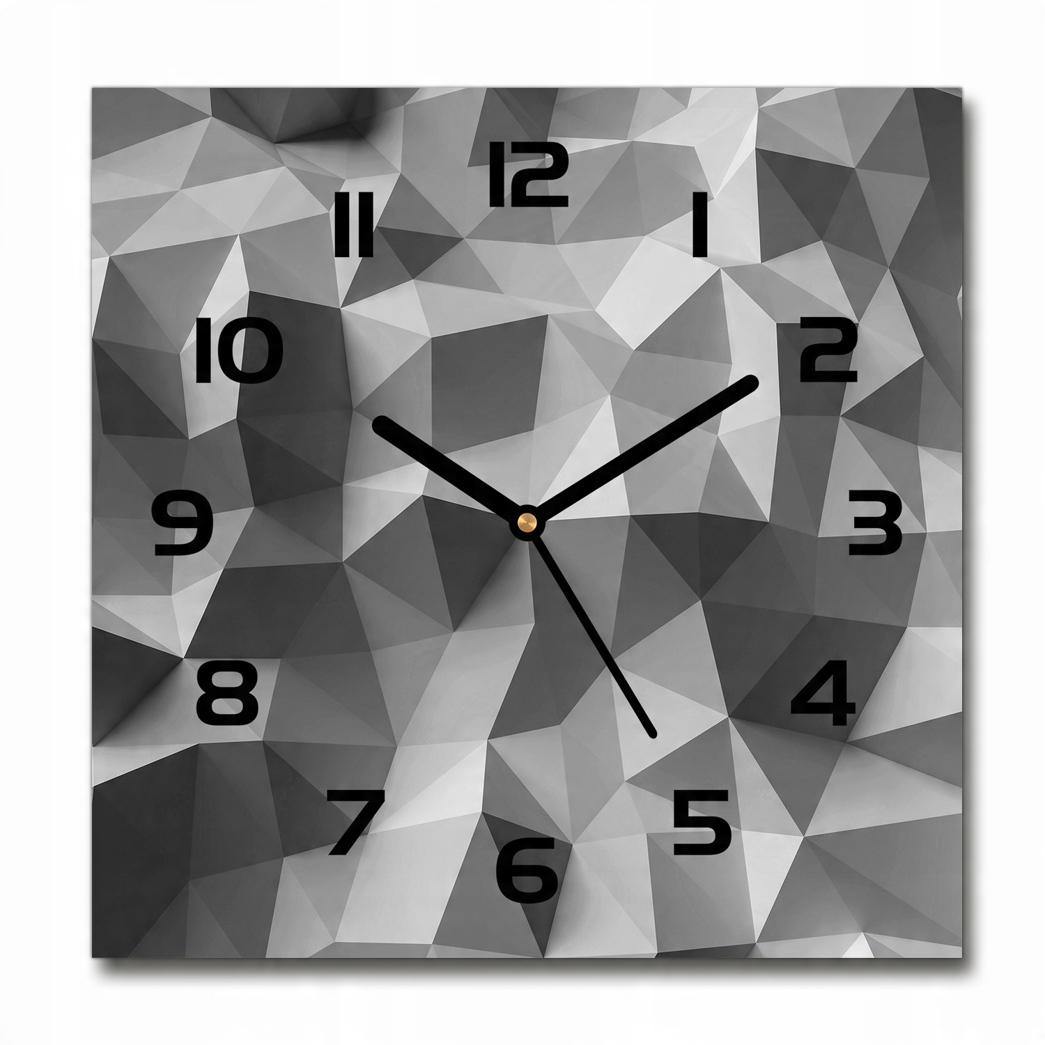 

Zegar szklany kwadratowy Abstrakcja trójkąty 30x30