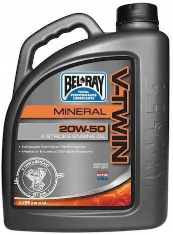 Olej silnikowy mineralny Bel-Ray V-Twin 4T 4L 20W-50