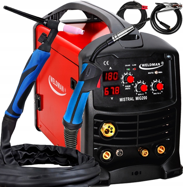 Poloautomatický Svařovací Stroj Mig Mma 200 Flux Tig Euro