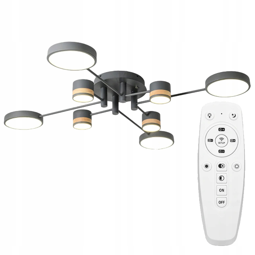

Lampa Sufitowa Nowoczesna Grey 8-RAMIENNA Led