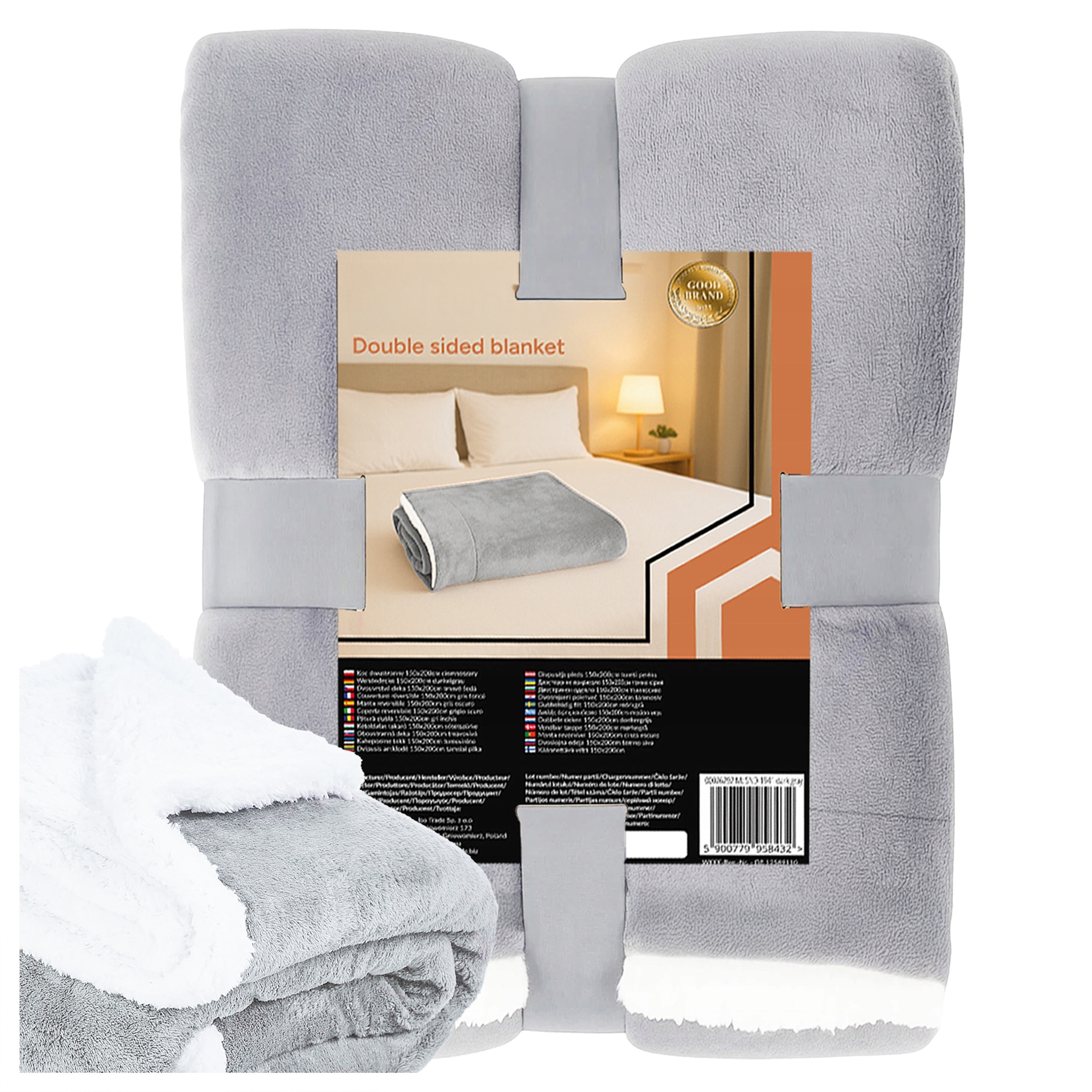 Oboustranná Deka Tlustá Teplá Přehoz Na Postel Měkký Beránek Pled 150x200CM