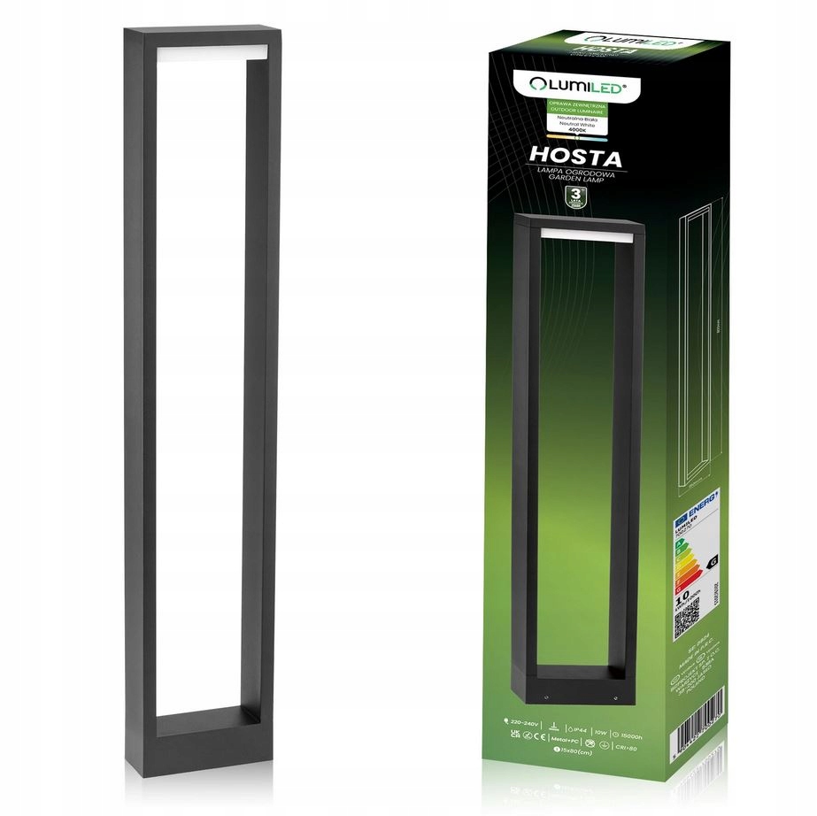 Lampa ogrodowa słupek zewnętrzny stojący Hosta Led 10W 80cm Lumiled