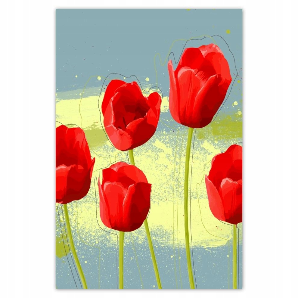 

Plakat 62x93 Maki na niebieskim tle