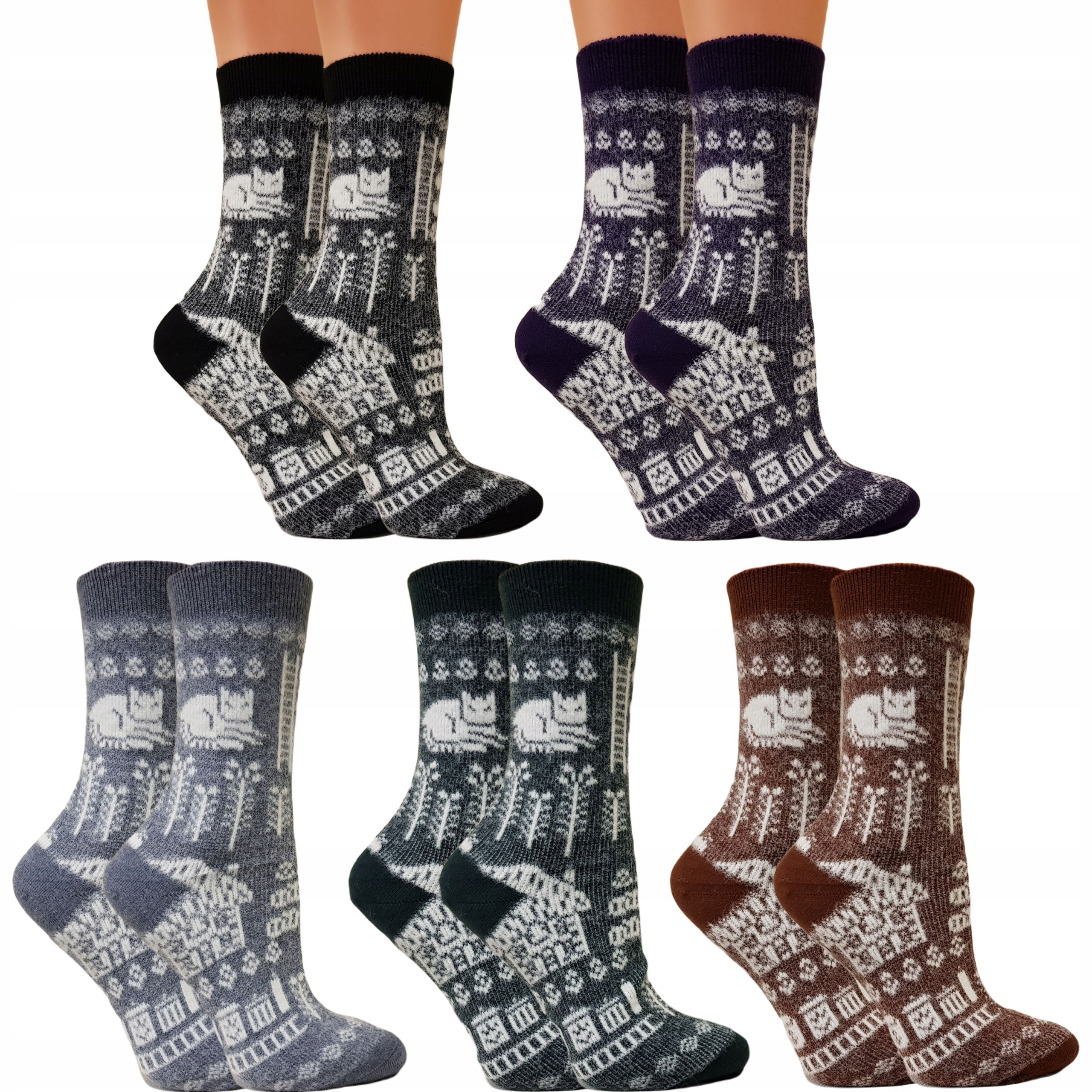 

5x Skarpety Premium Damskie Angora Skarpetki