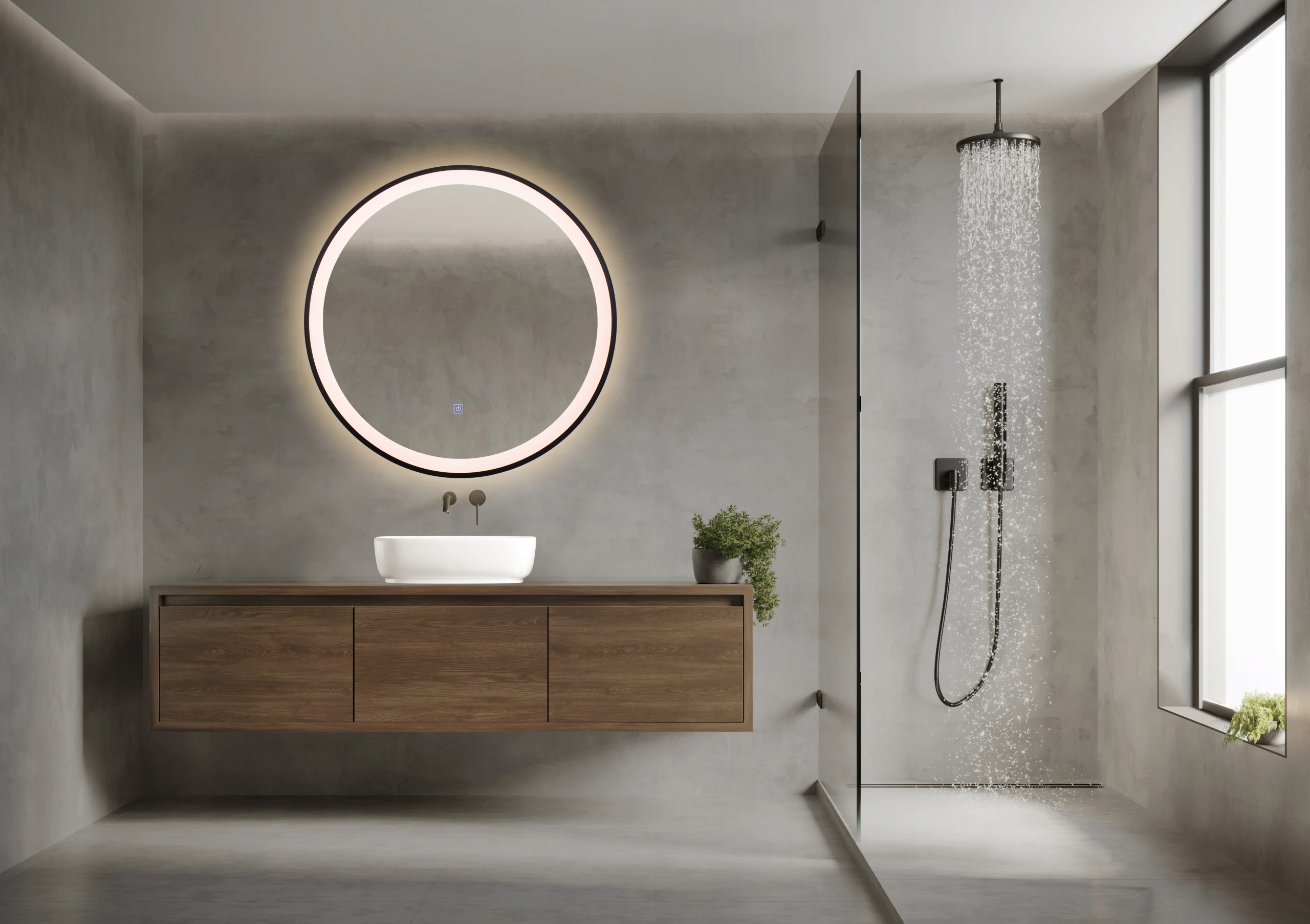 Lustro ścienne Balneo koło 100 x 100 mm Marka Balneo