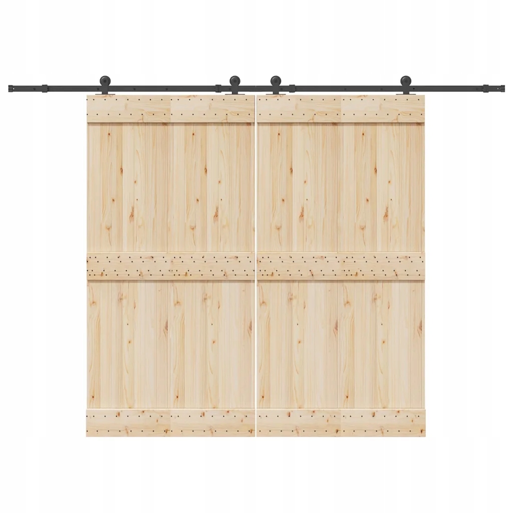 Sada příslušenství pro posuvné dveře 305 cm ocelová černá 3295783