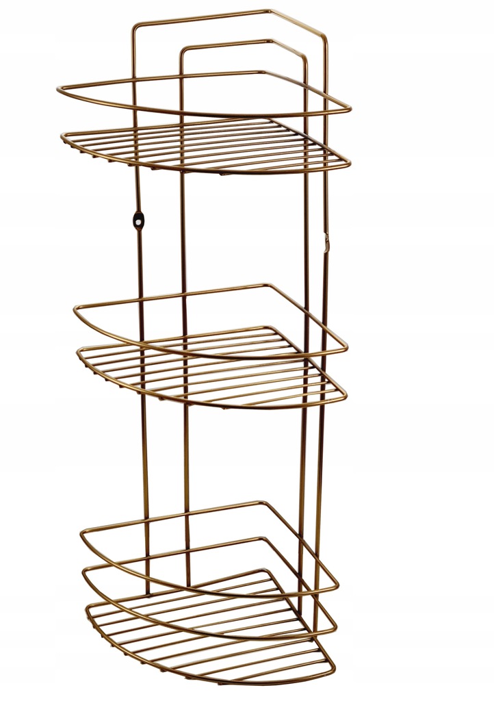 

Półka Łazienkowa Regał Stojak Narożny 3 poz Złota