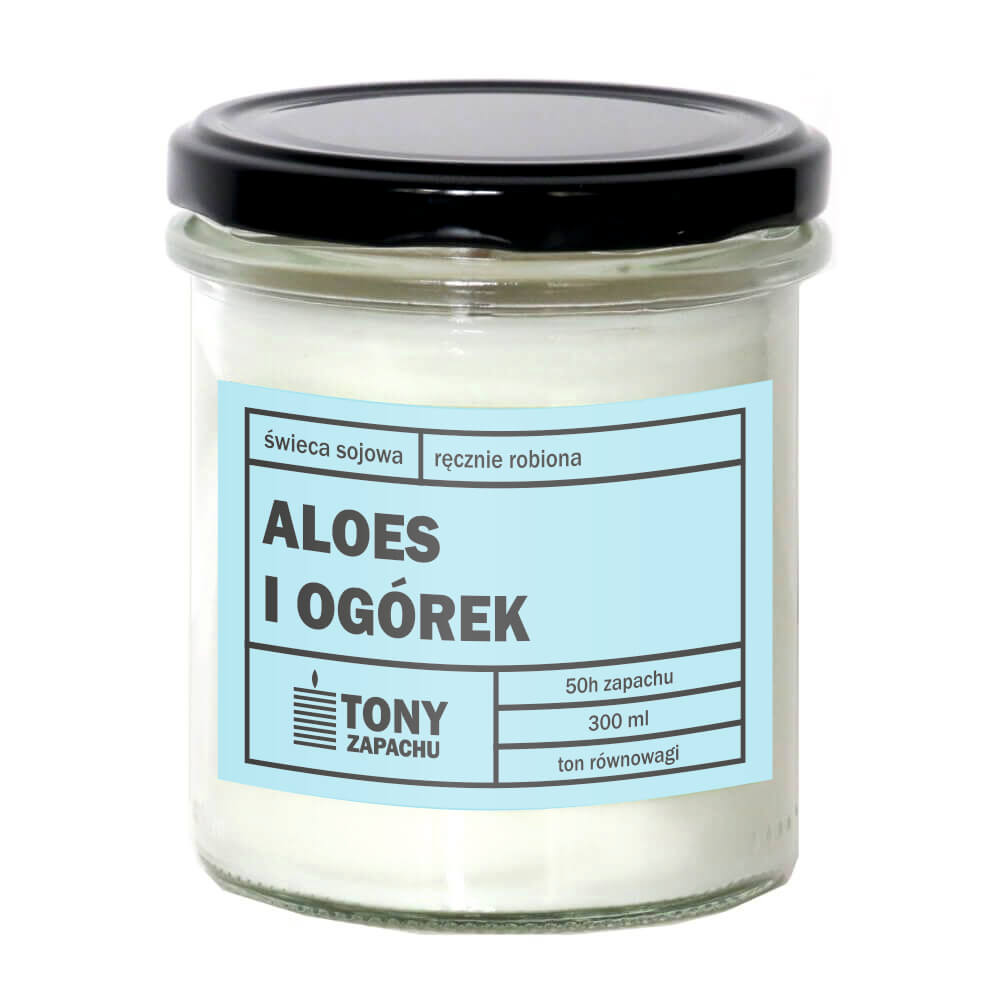 Přírodní vonná svíčka sójová ve skle vůně Aloe A Okurka dárek