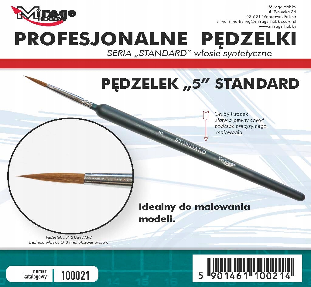 

Pędzel Mirage 100021 Standard nr 5 (syntetyczne)