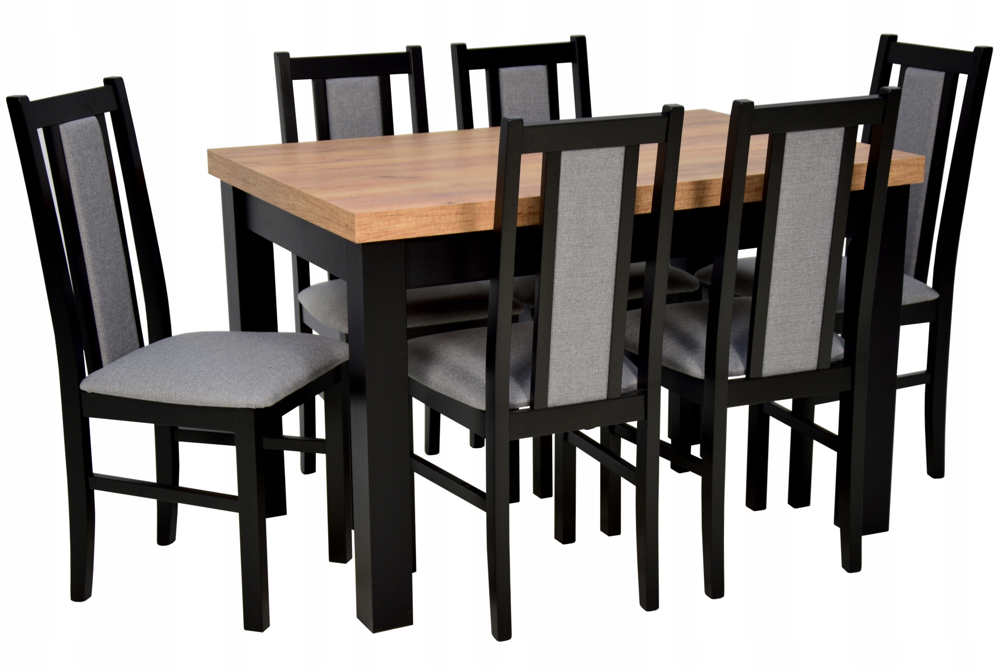 KOMPLET 6 krzeseł do kuchni+stół rozkładany 160cm