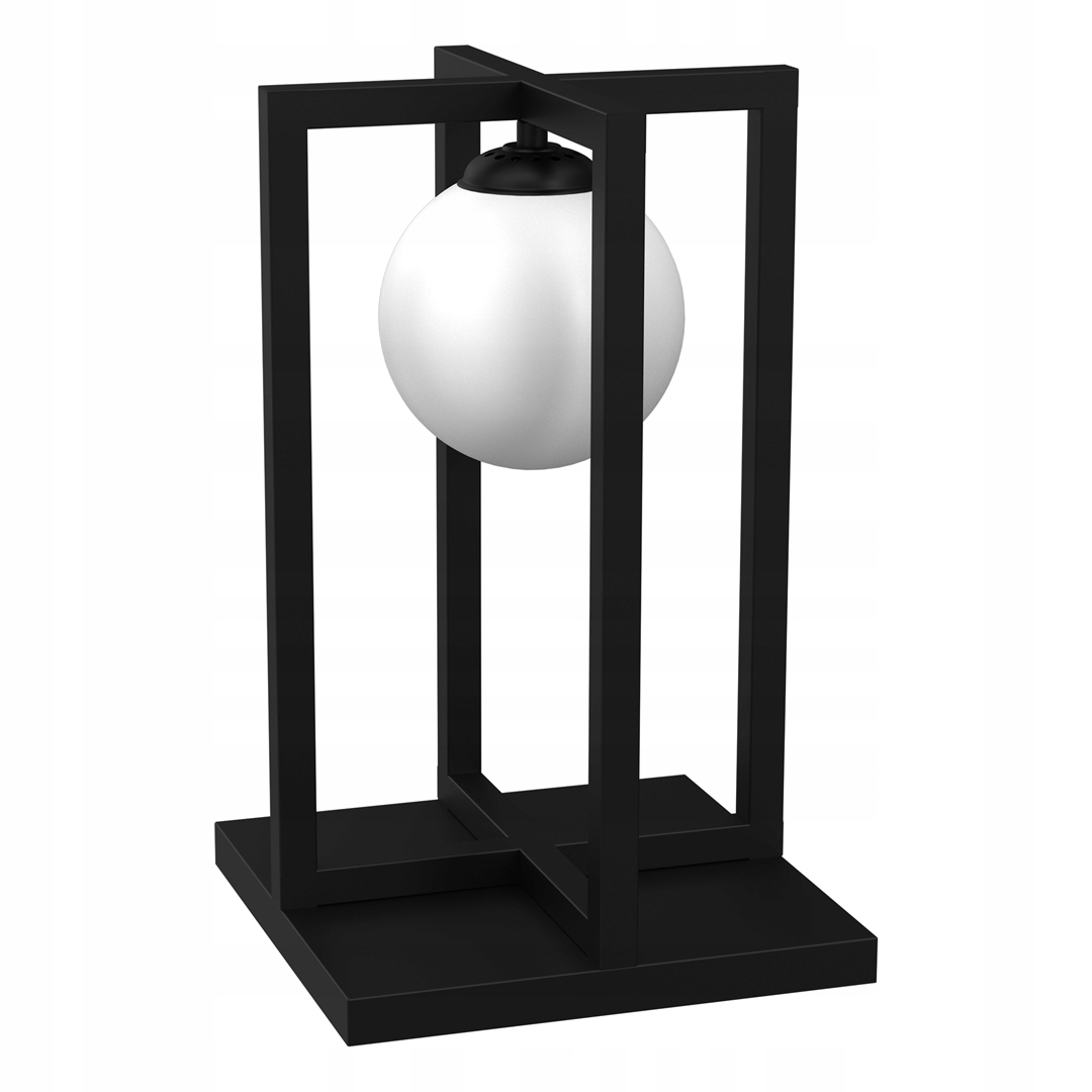 Stolová lampa Diego čierna sklenená 1xE14 40 cm do obytnej izby