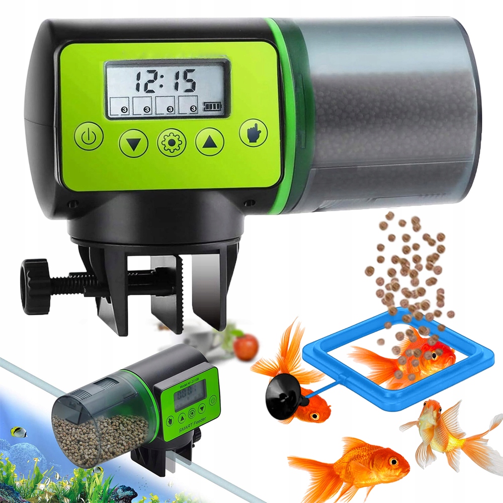 Levně Automatický Krmítko Dávkovač Krmiva pro Ryby do Akvária, 4 Časy Krmení