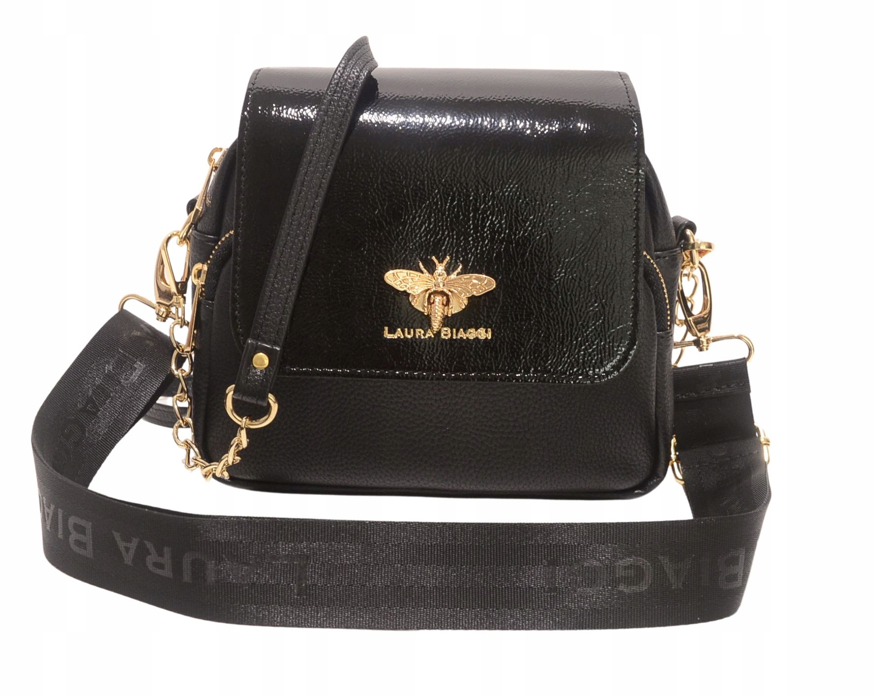 LAURA BIAGGI Torebka Listonoszka Kuferek Logo Marka Laura Biaggi