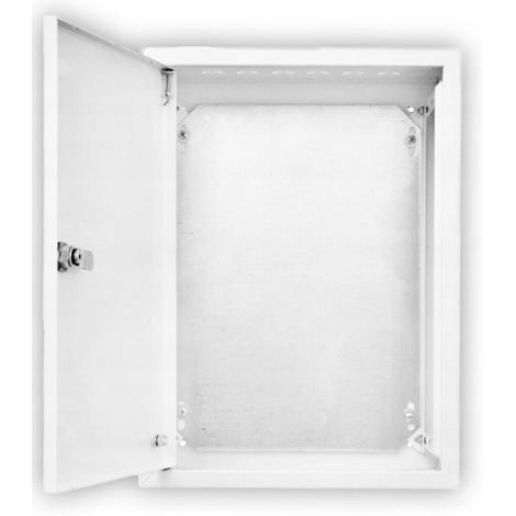 Biela kovová nástenná krytka s montážnou doskou Rz 3NN Kubiak