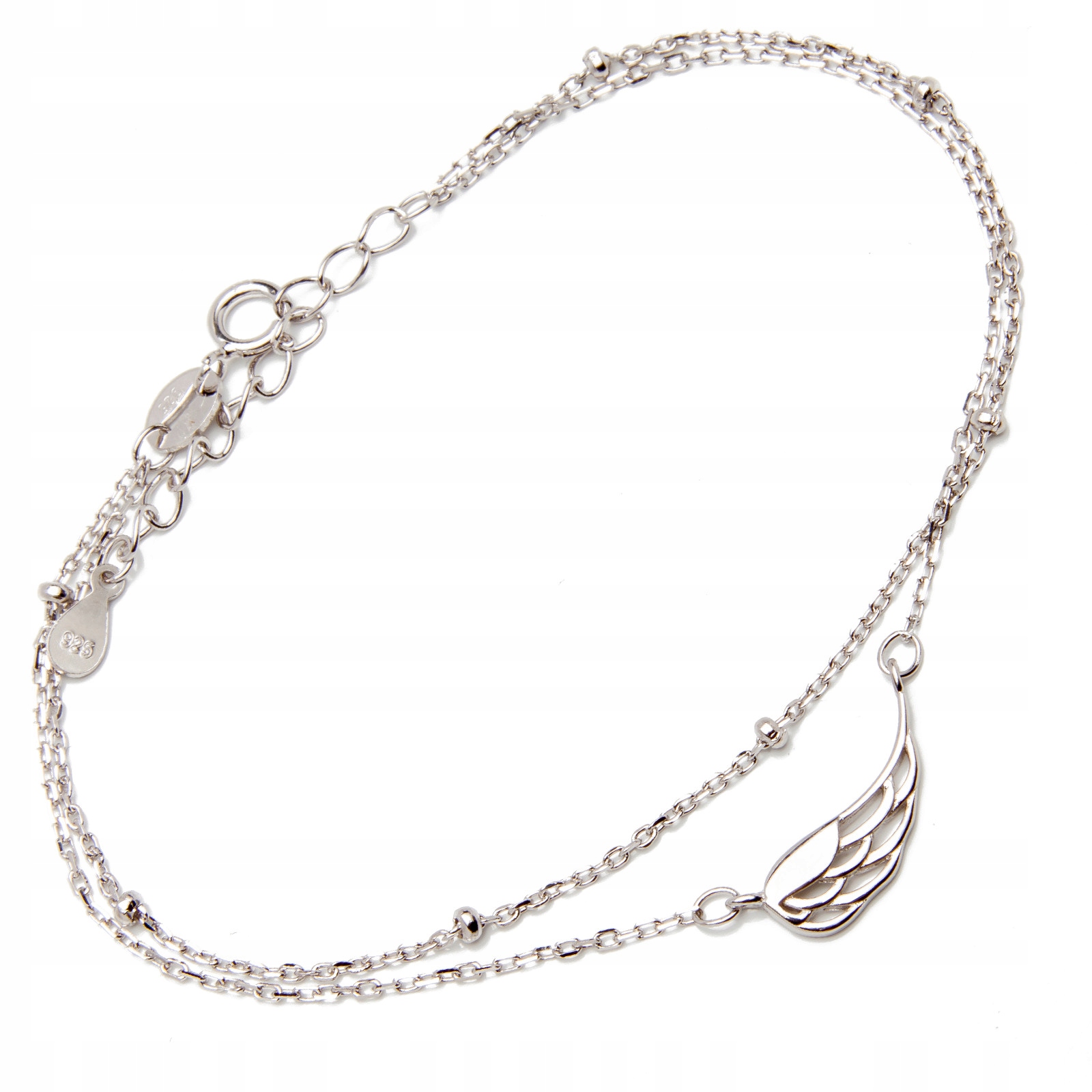 Srebrna Bransoleta ażurowe skrzydło