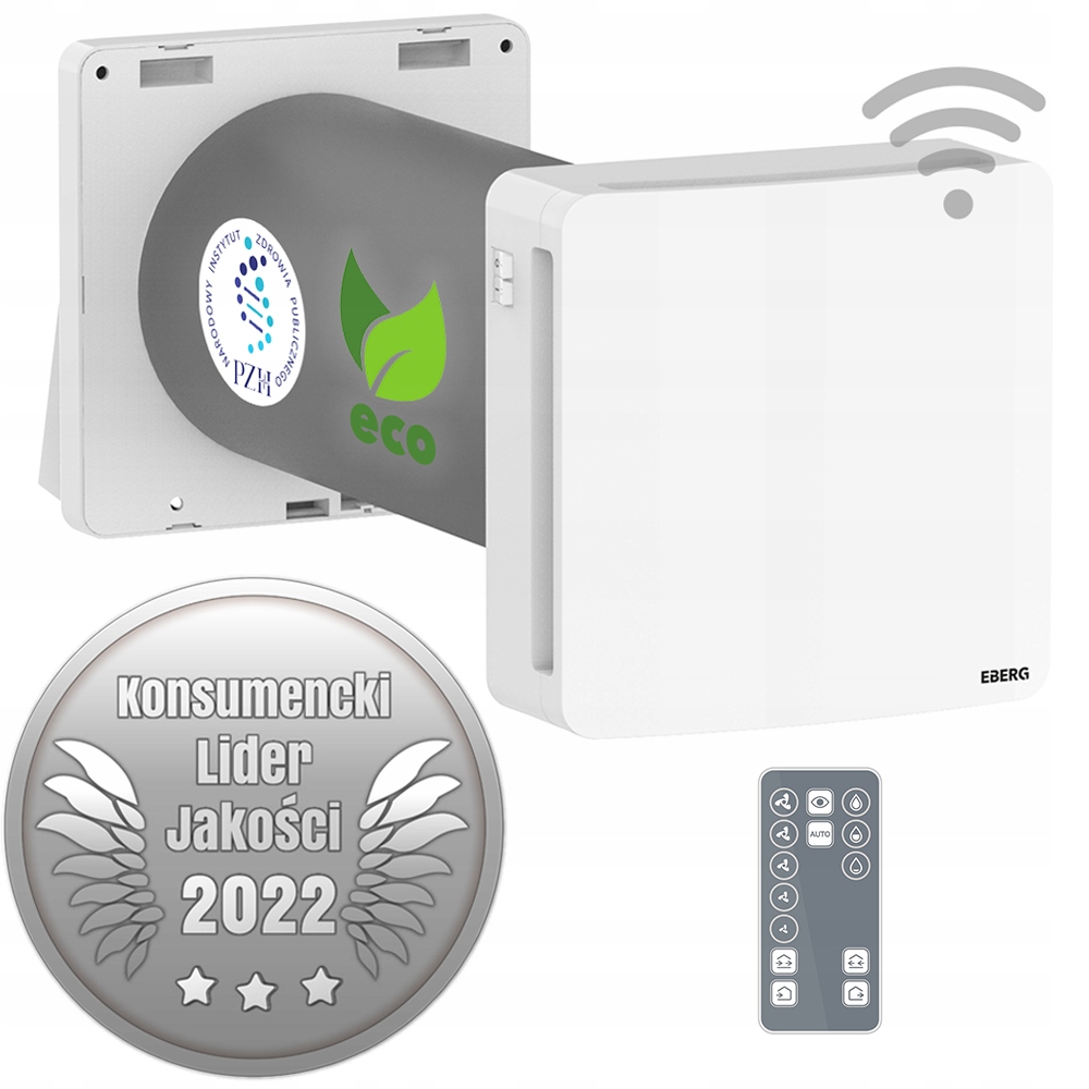 

Rekuperator ścienny Eberg Requ R+ 160 60m3/h Wifi
