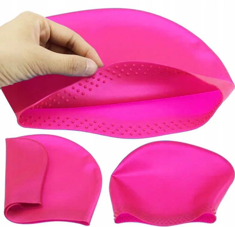 CZEPEK PŁYWACKI SILIKONOWY NA DŁUGIE WŁOSY BASEN DO PŁYWANIA Aqua-Sport Kod producenta SC100 - Pink