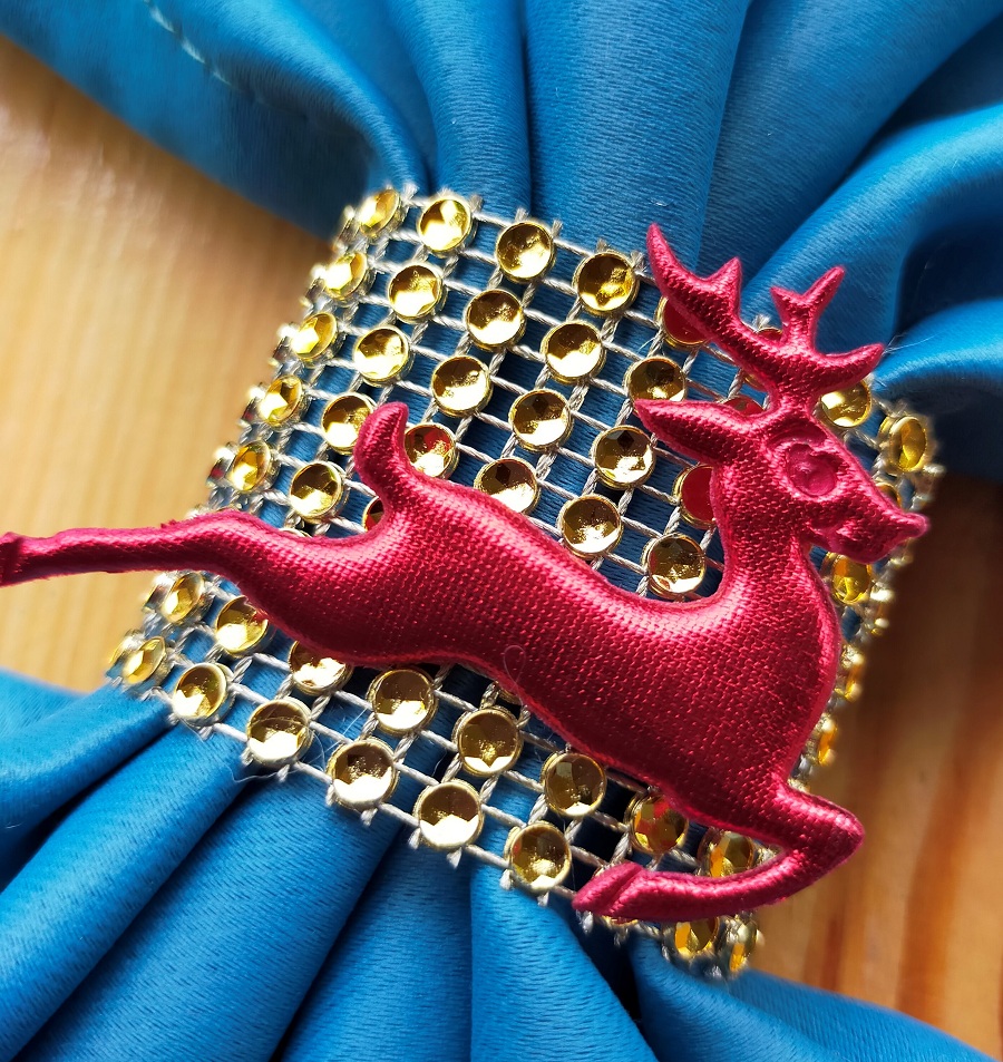 

Obrączki na serwetki Cyrkonie glamour świąteczna