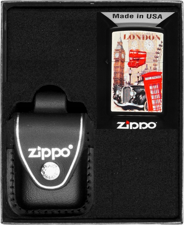 Sada Zippo Zapalovač London Design Dárkový No3