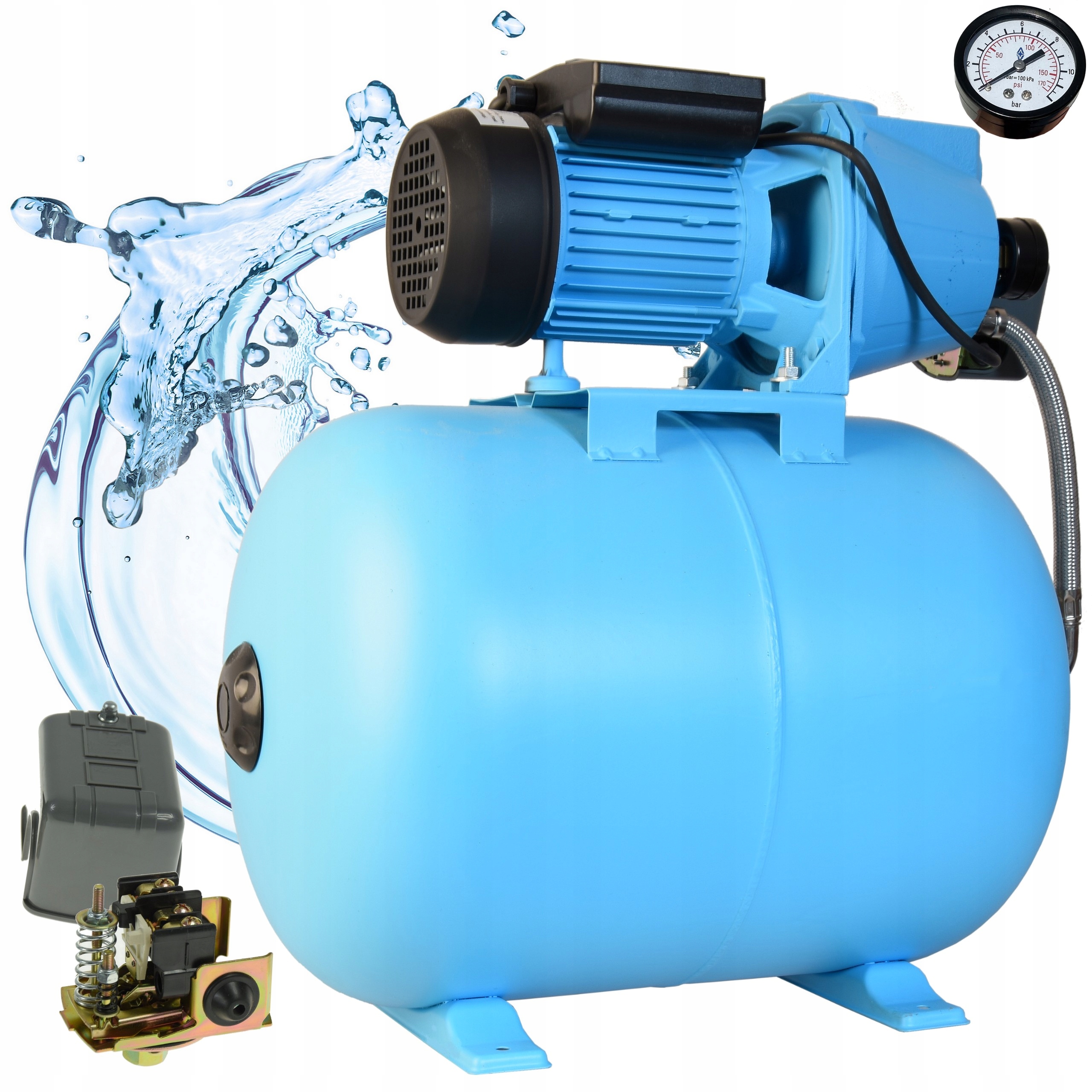 Hydroforová Súprava 50L Čerpadlo SET60S na vodu do záhrady 2520 l/h Príslušenstvo Hydrofor