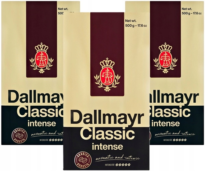 Levně Mletá káva Dallmayr Classic Intense /Kräftig 3x500 g