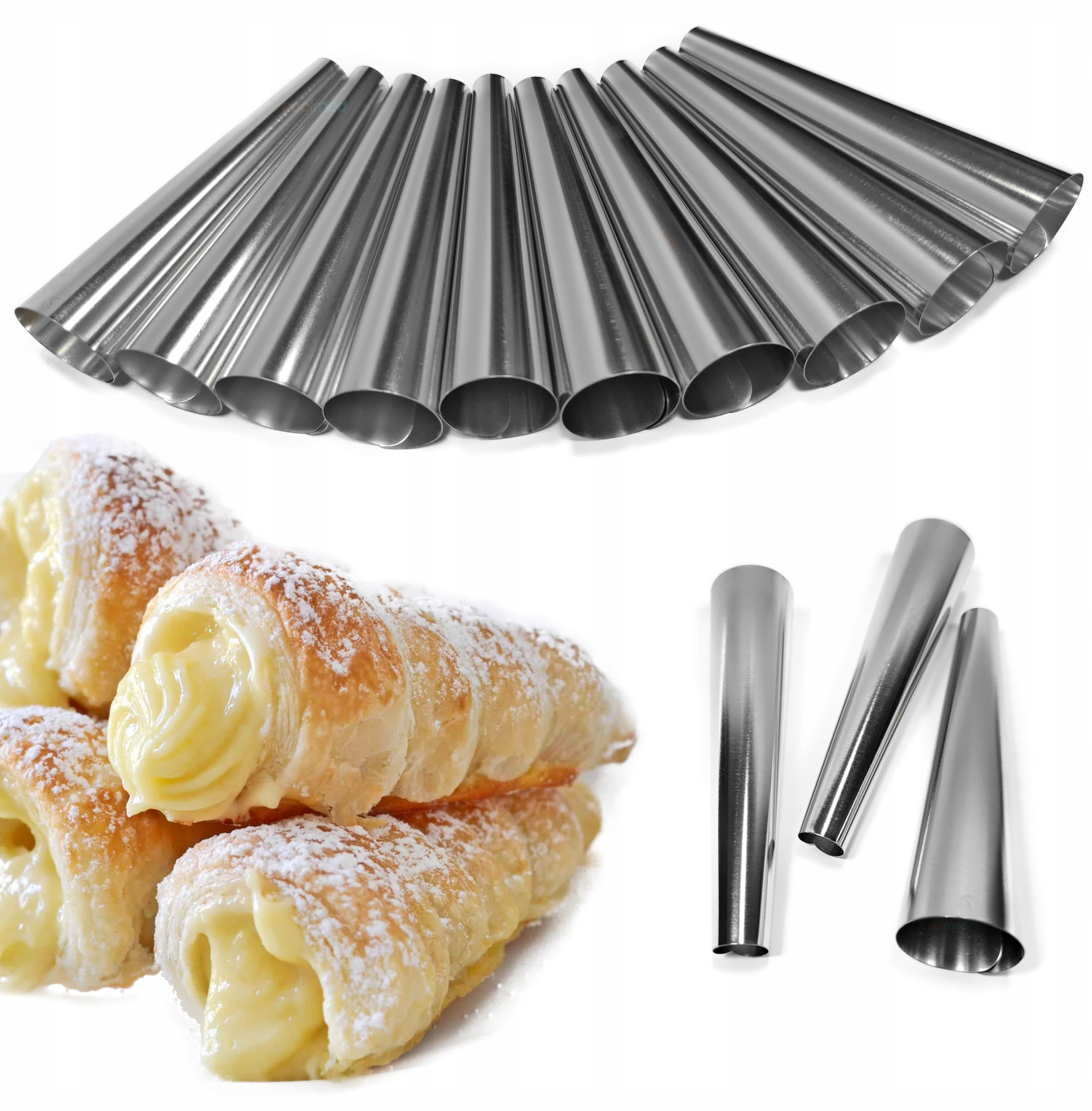 

Foremki Rurki Komplet 10SZT Do Ciastek Rurek 9CM