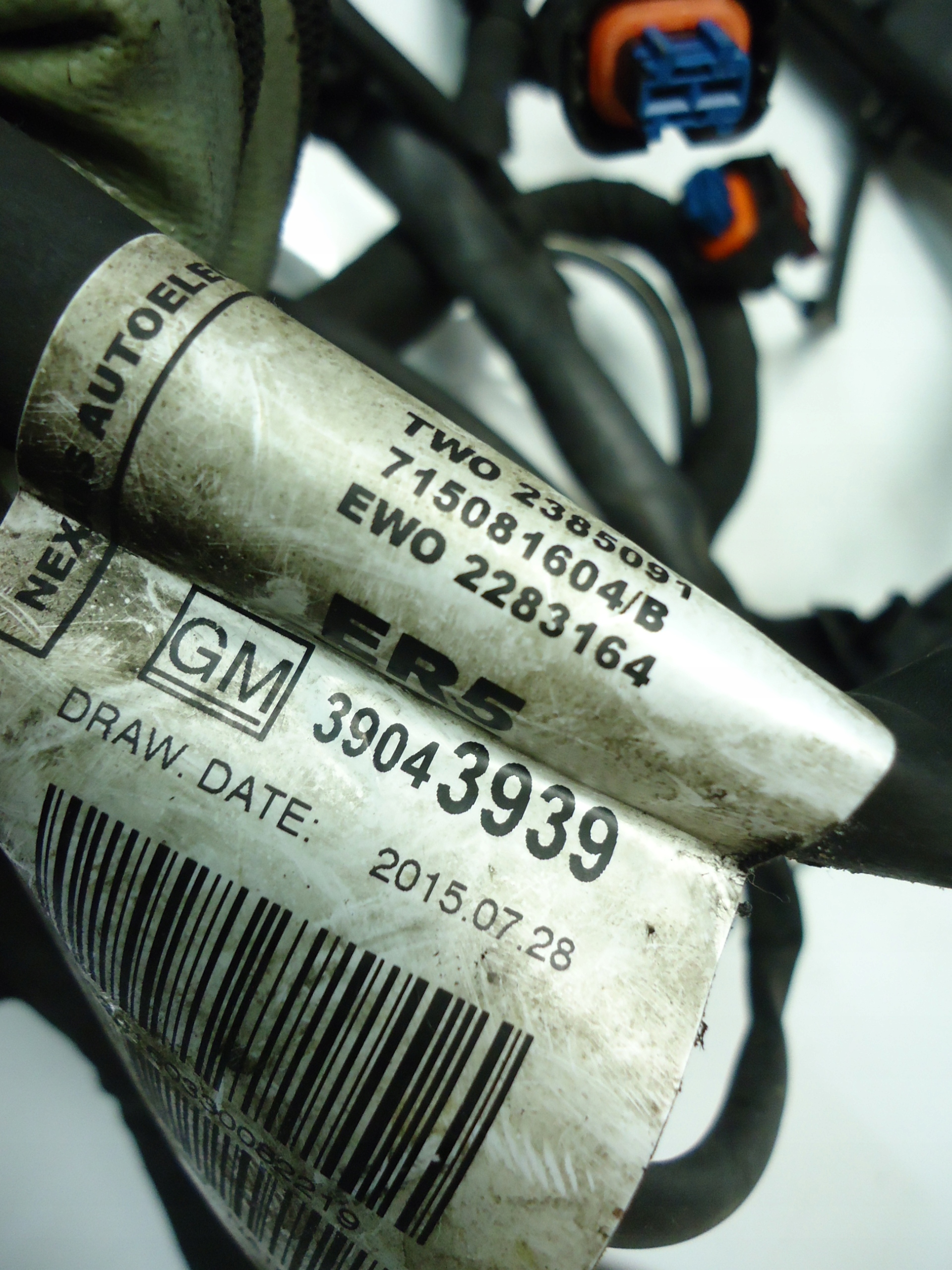 OPEL ZAFIRA ASTRA 2.0CDTI B20DTH bundle motor wiring 39043939