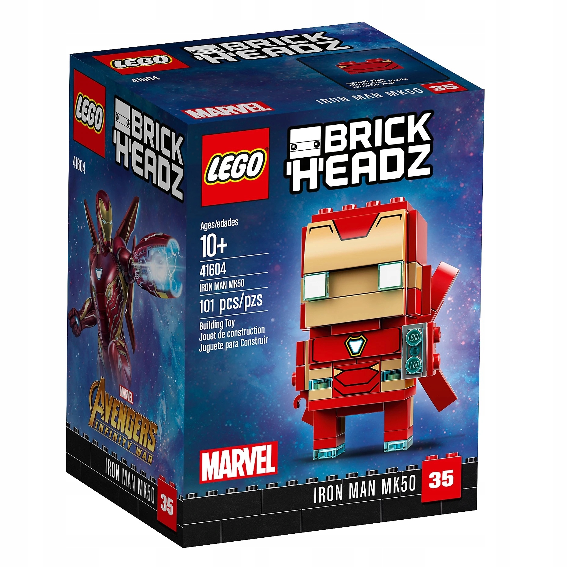 Lego Brickheadz Iron Man MK50 41604 DC Heroes Misb