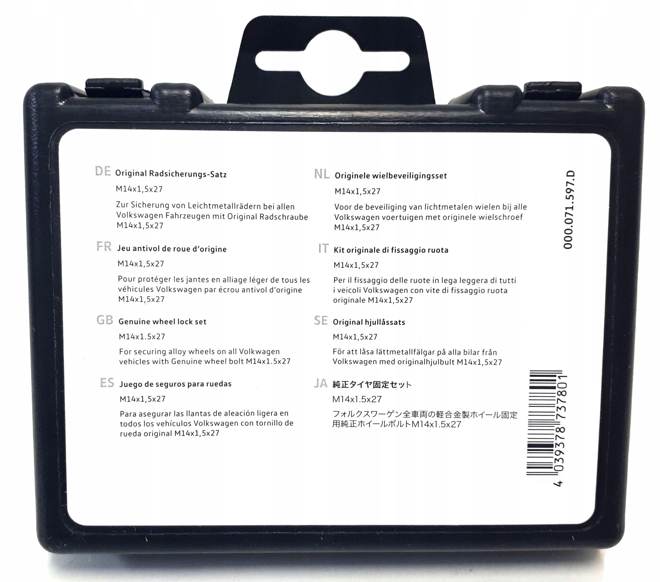 SRUBY ZABEZPIECZAJACE ORG VW PASSAT B7 B8 POLO 5 6 Thread M14x1 50