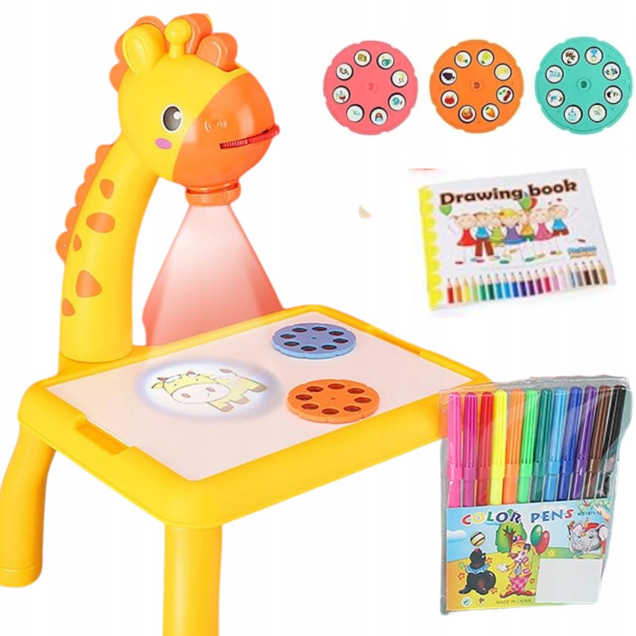 MAGICZNY PROJEKTOR RZUTNIK DO RYSOWANIA STOLIK TABLICA 2w1 ŻYRAFA