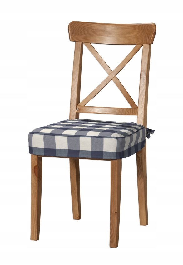 Dekoria Sedák na židli Ingolf Ikea modrý