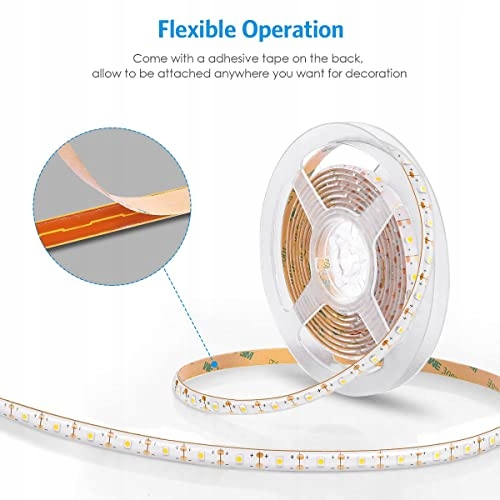 AMIR Solar LED Pasek Zewnętrzny 3m 180 LED Ciepły Biały IP65 Samoprzylepny — miniatura 6