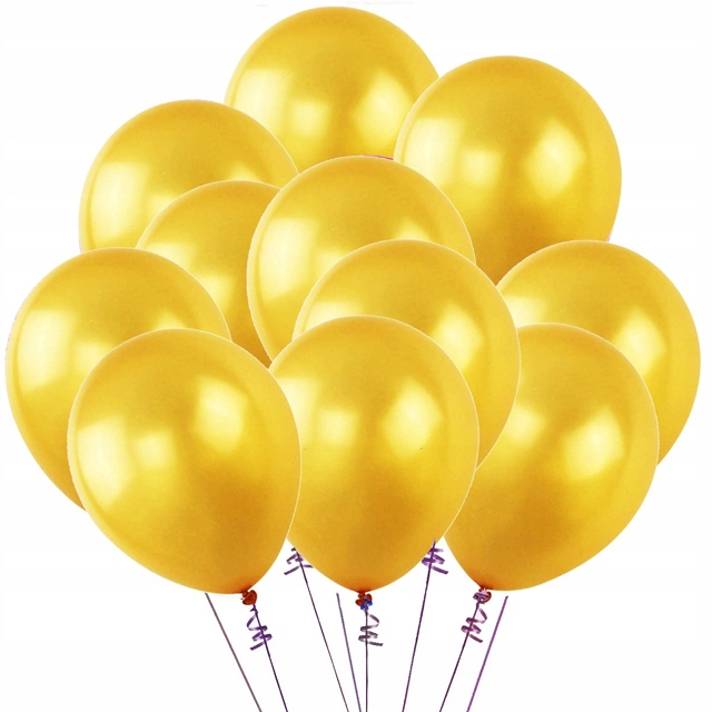 

Duże Balony Żółte Metaliczne Urodziny 50szt