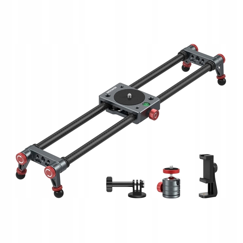 Neewer CS1M Karbonový kamerový Slider 40 cm 2 kg Hlavice Smartphone Taška ProXX