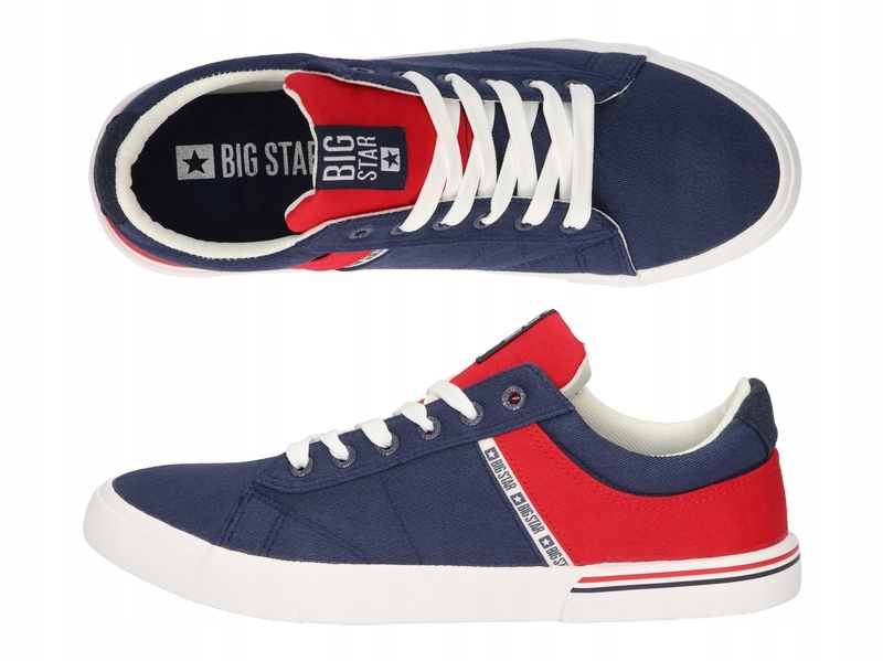 

Trampki Big Star Męskie Niskie FF174137 Navy 43