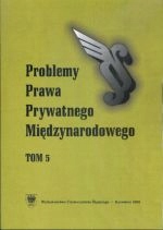 Problemy Prawa Prywatnego Międzynarodowego Tom 5