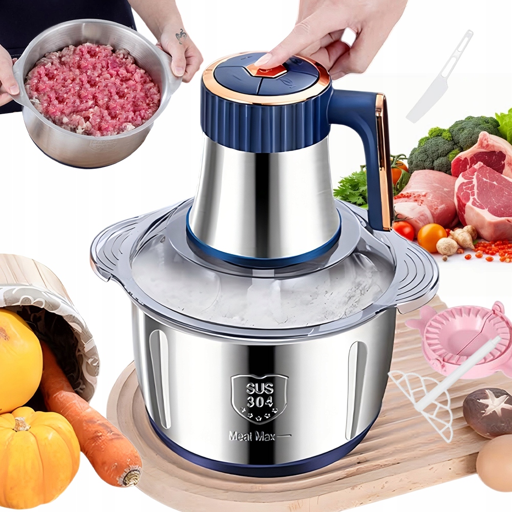 Elektrický Mlýnek Na Mixér Masa Nerezová Ocel 5L 500W