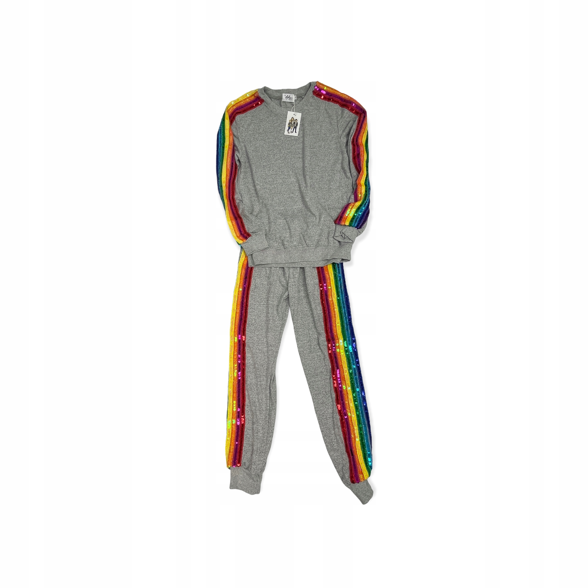 Bluza spodnie dres damski komplet tęcza LOLA S