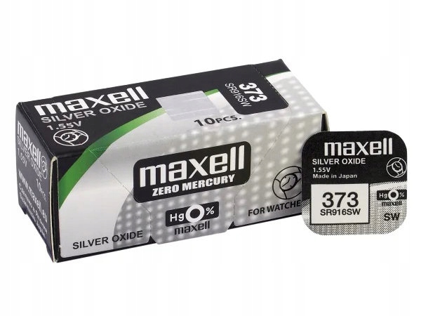 Bateria srebrowa Maxell 373 / SR916SW / SR68 (1szt.)