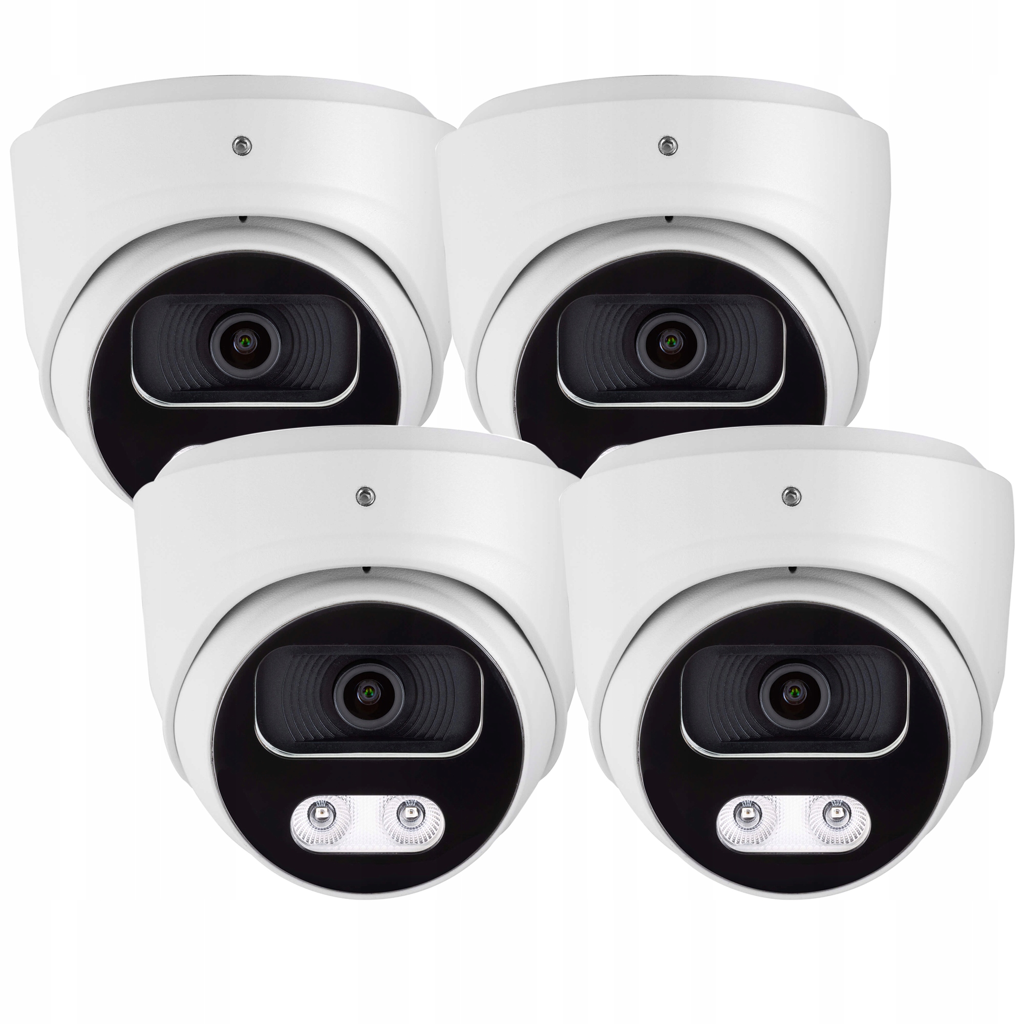 Sada kupolových Ip kamier 4x Keeyo LV-V-IP5M25DF-B-II 5Mpx IR25m Ai Audio