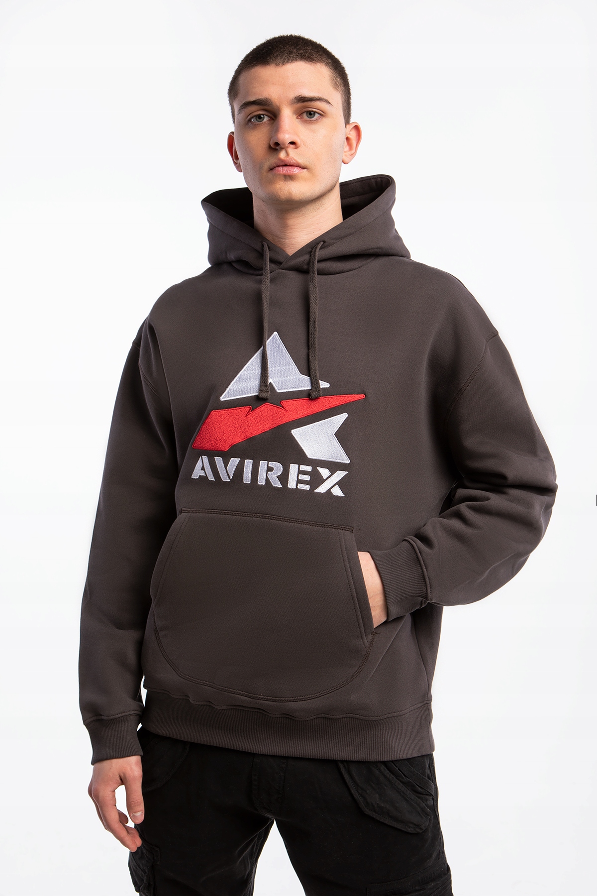 Pánská mikina s kapucí Avirex Barksdale Oh Hoody V1A00001-220 M