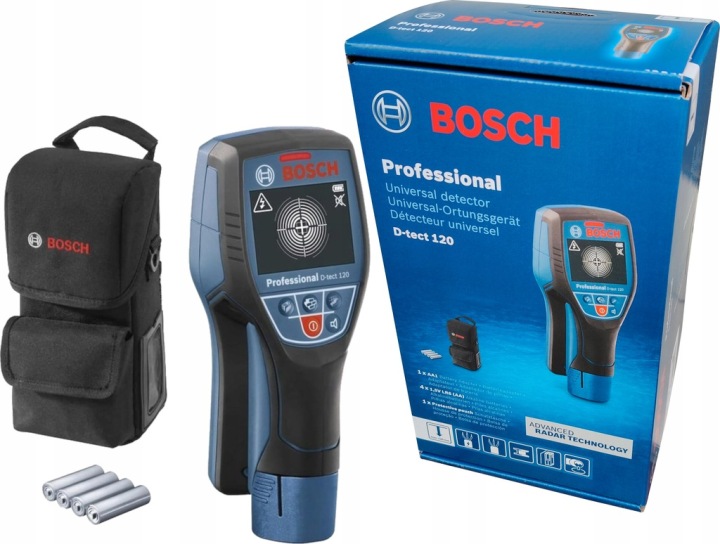 Wykrywacz Metali Bosch D-tect 120 Wall Scanner Baterie Pokrowiec