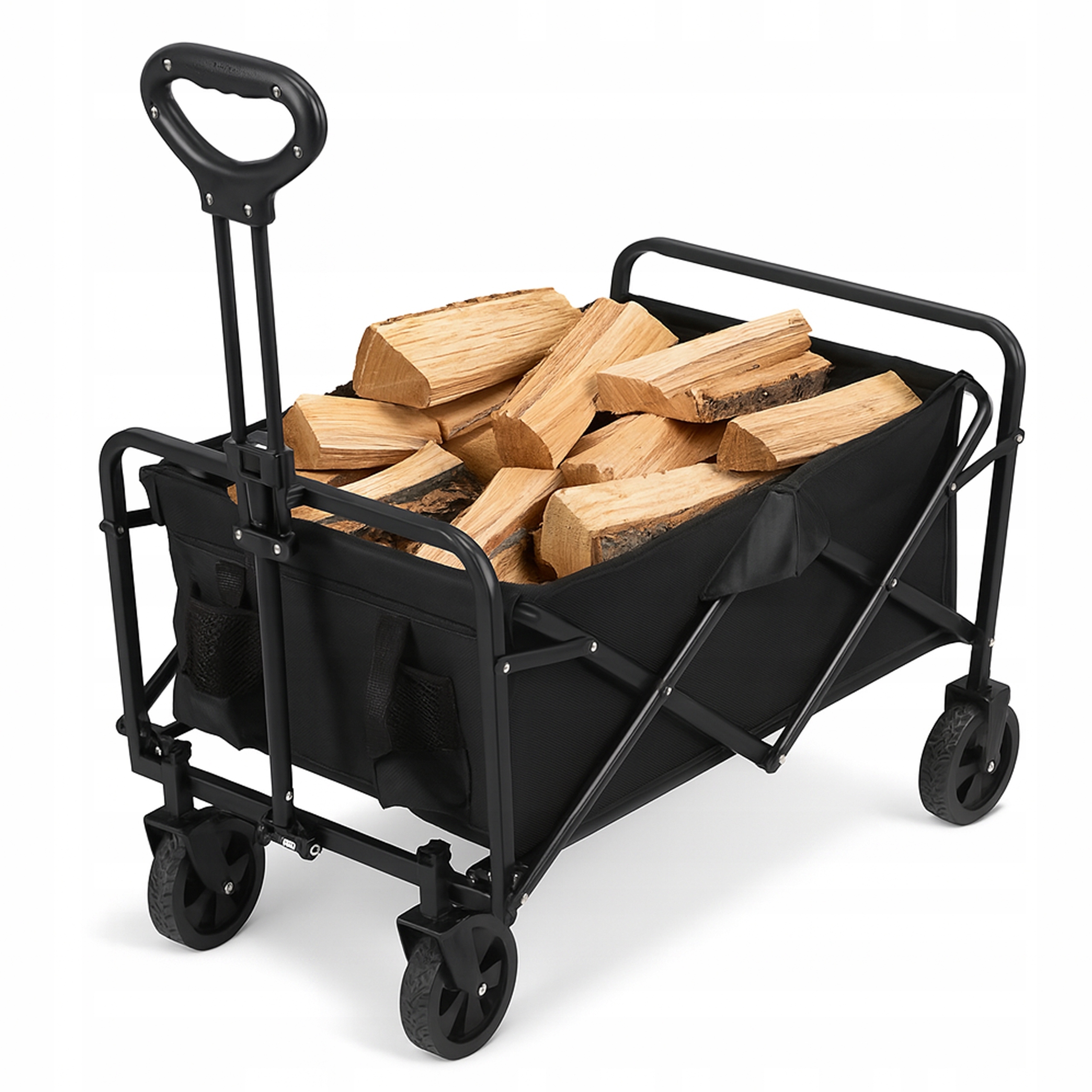 Turistický vozík na dřevo Přepravní zahradní skládací Camping Ryby