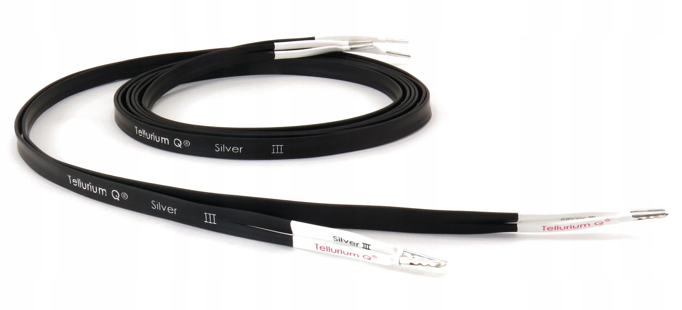 Tellurium Q Silver III Reproduktorový kabel (2x 2.5m) Banánky