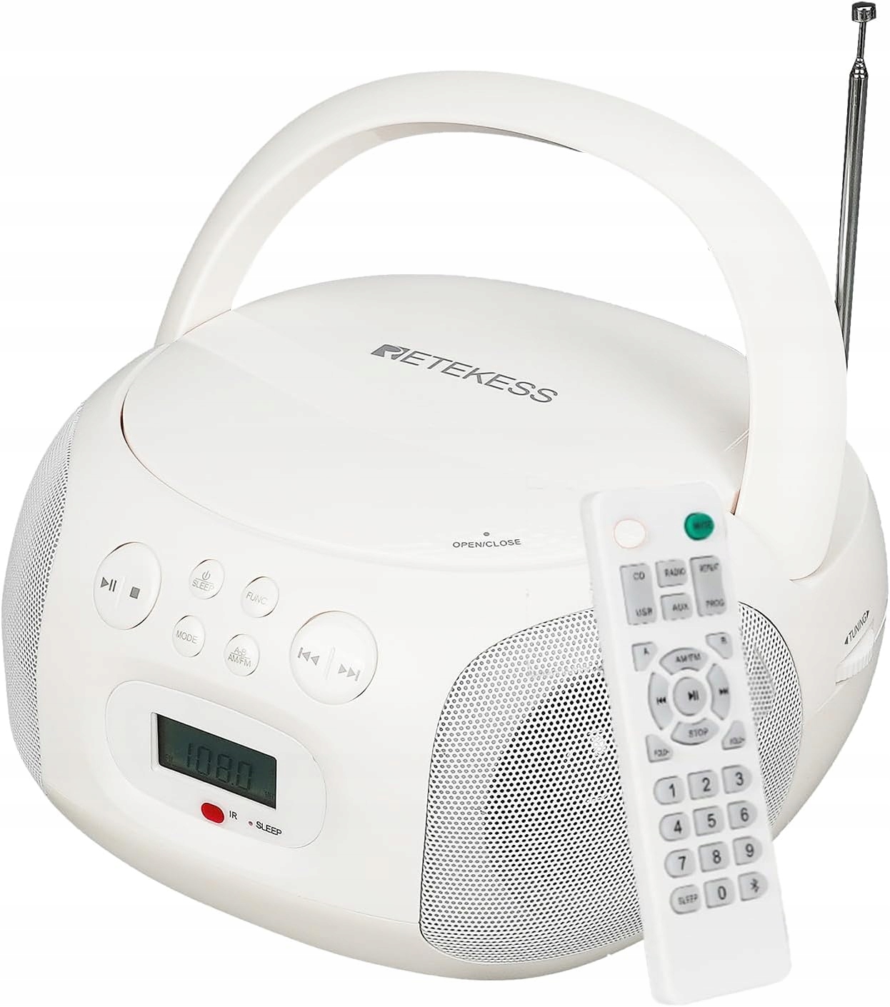 Retekess TR636 портативный CD-плеер, FM AM радио, Bluetooth, таймер сна