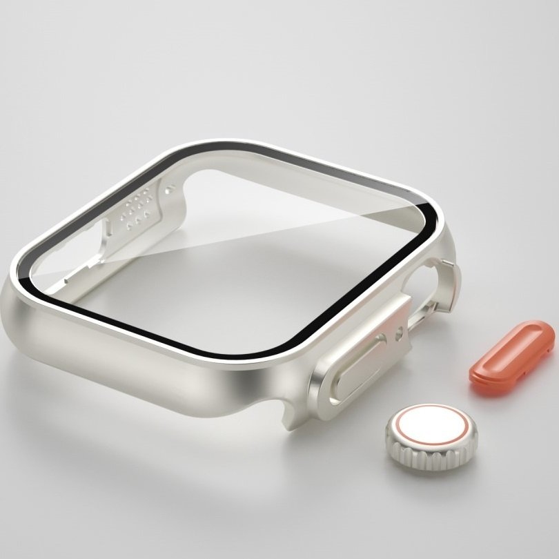 ETUI + SZKŁO DO APPLE WATCH 7/8/9 45MM |CASE NAKŁADKA OBUDOWA|DUŻO KOLORÓW Kolor szary